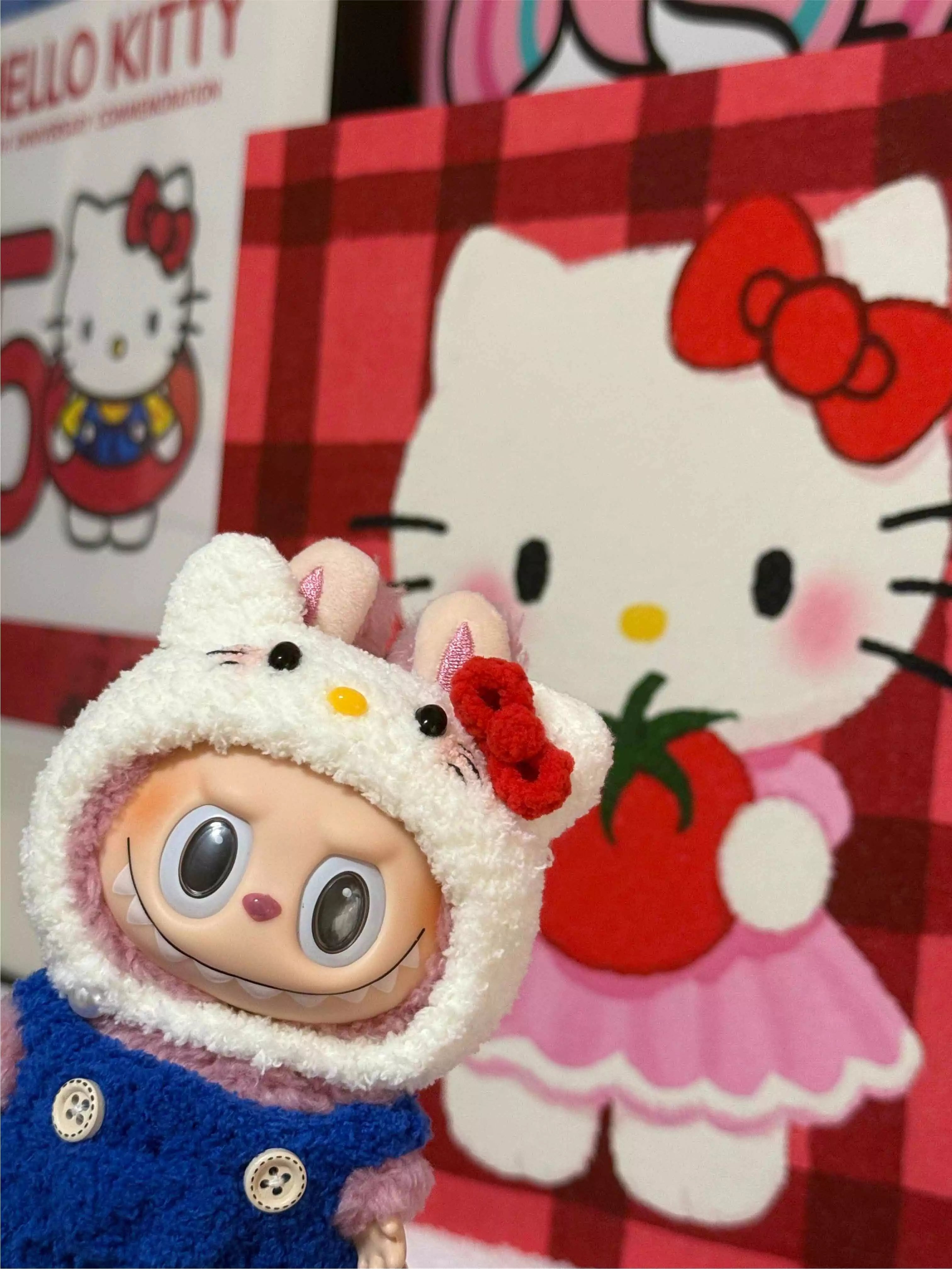 Hello Kitty Handmade Knitted Outfit for Labubu