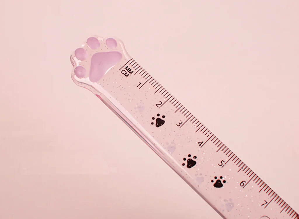 Glitter Cat Paw Ruler