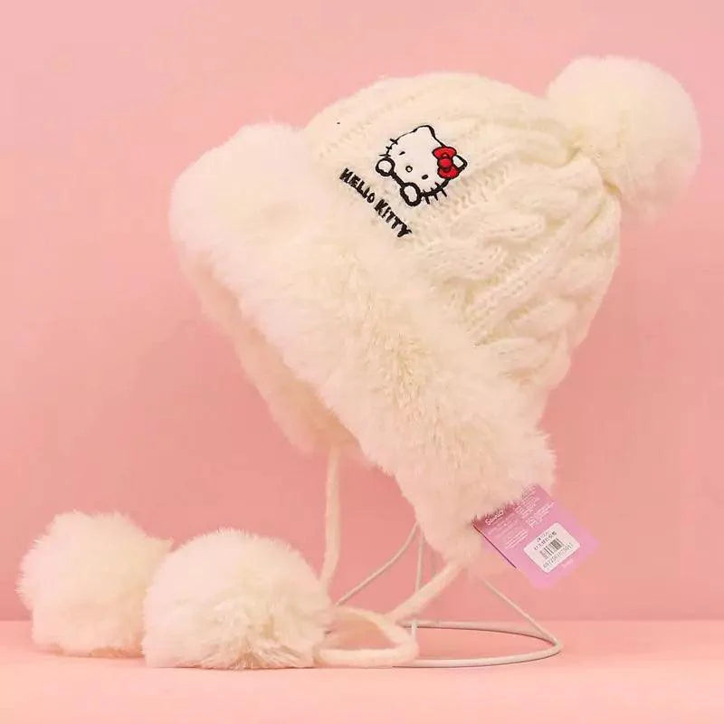 Sanrio Knitted Beanie with Pom Pom