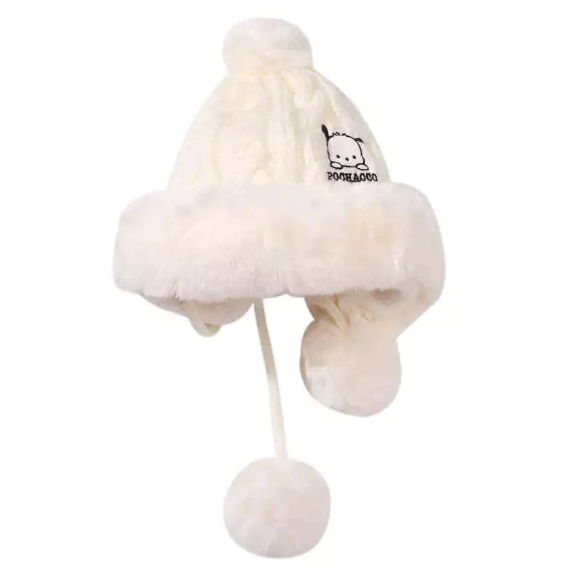 Sanrio Knitted Beanie with Pom Pom