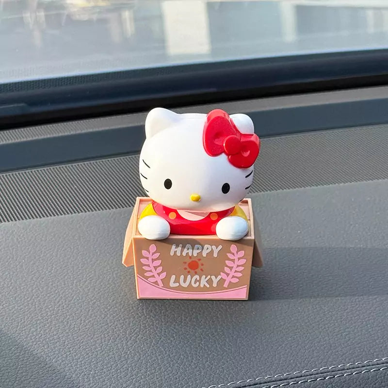 Hello Kitty Solar-Powered Car Ornament