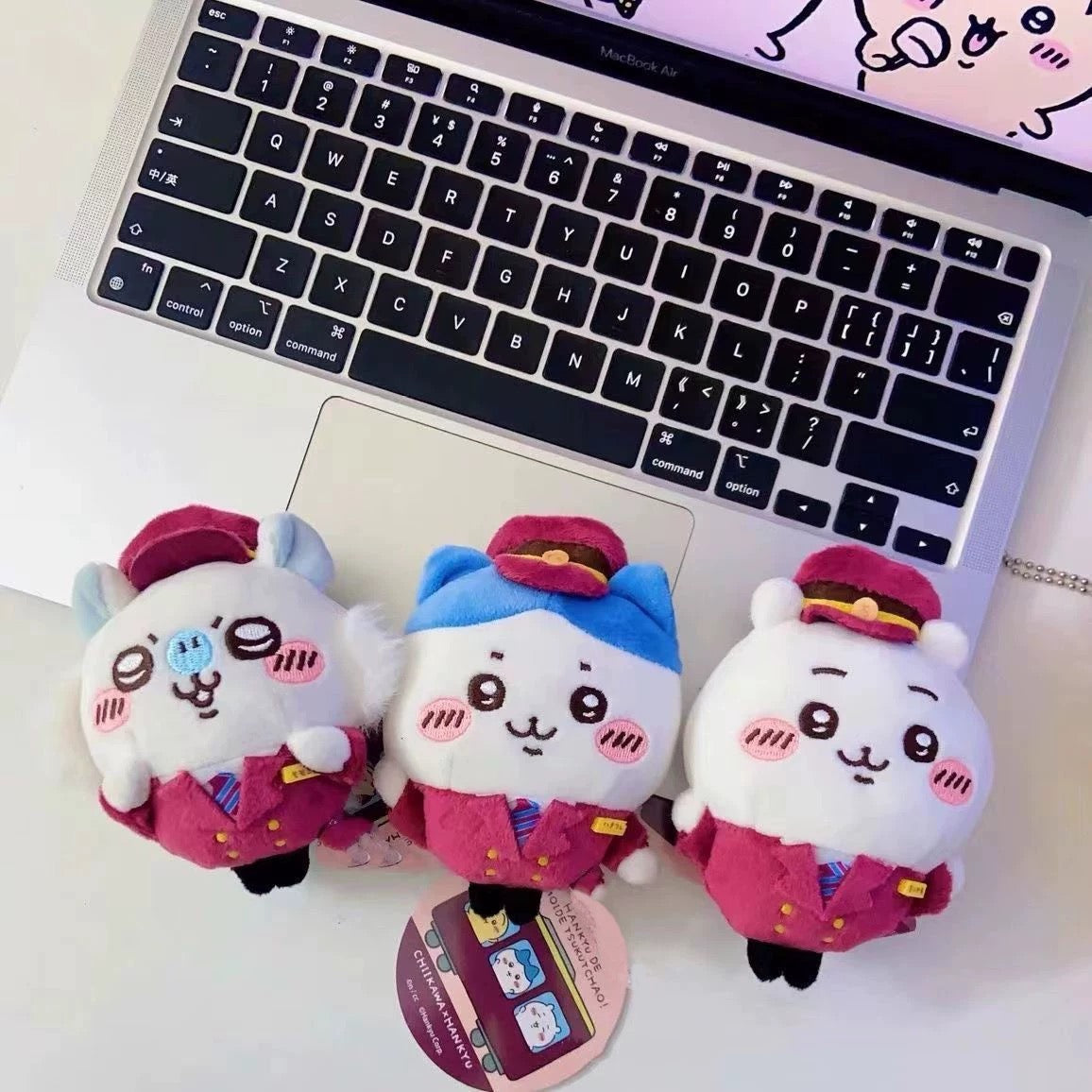 š Chiikawa Train Conductor Mini Plush (11cm) - All Aboard the Cuteness Express! Mini Plush Keychain