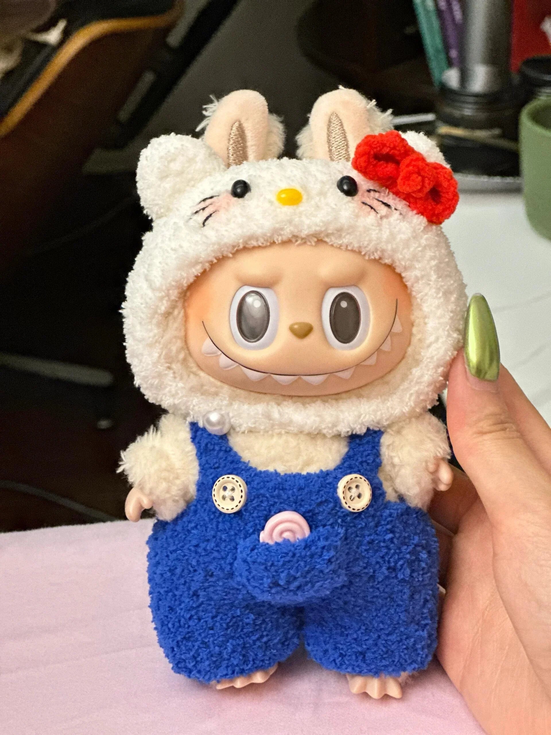 Hello Kitty Handmade Knitted Outfit for Labubu