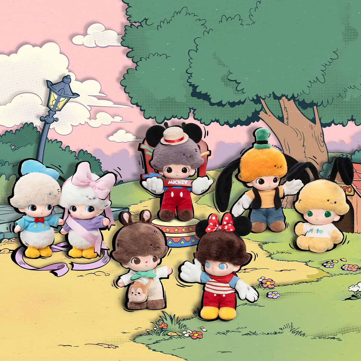 DIMOO WORLD Disney Vinyl Plush Keychain Blind Box - Blind Box Mall