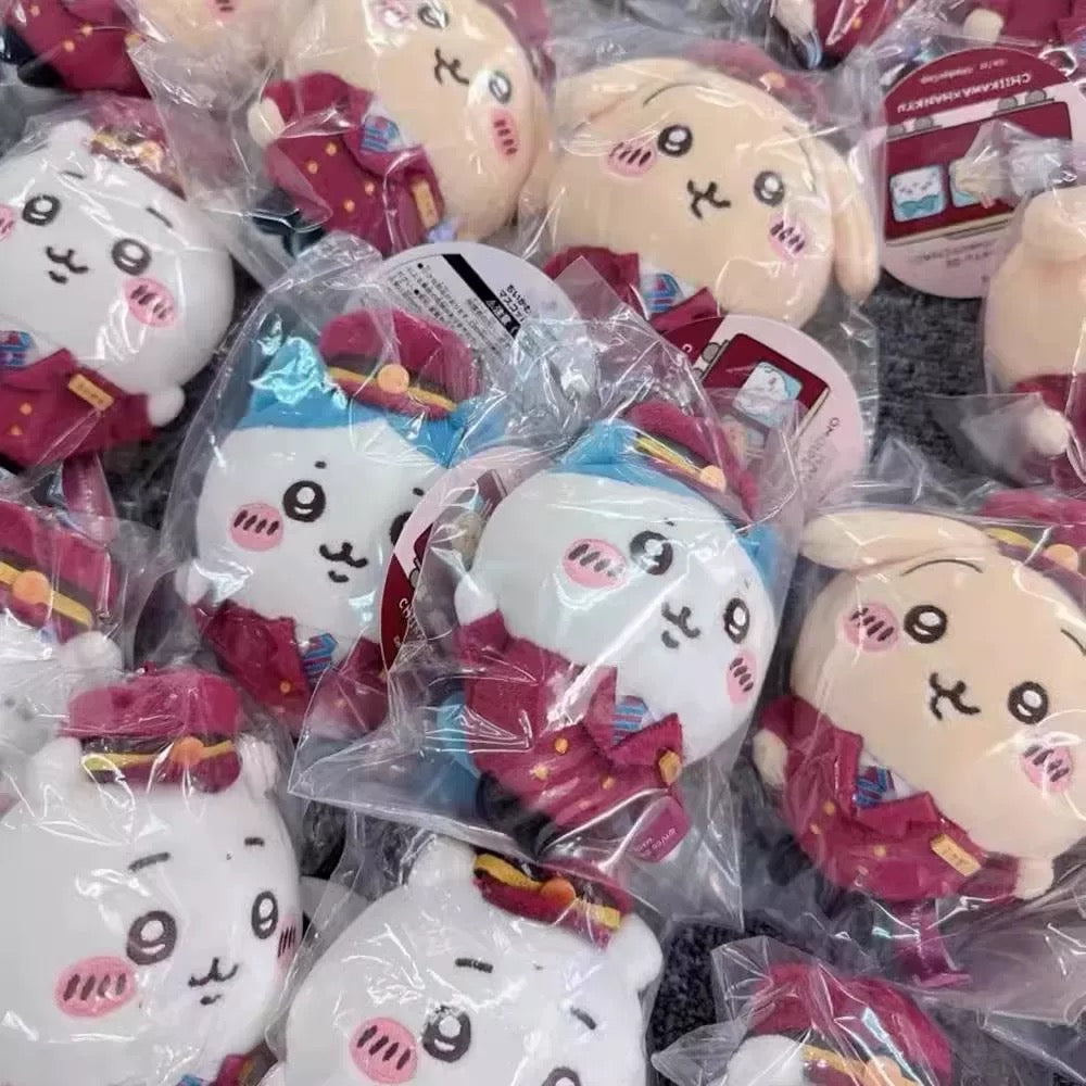 š Chiikawa Train Conductor Mini Plush (11cm) - All Aboard the Cuteness Express! Mini Plush Keychain