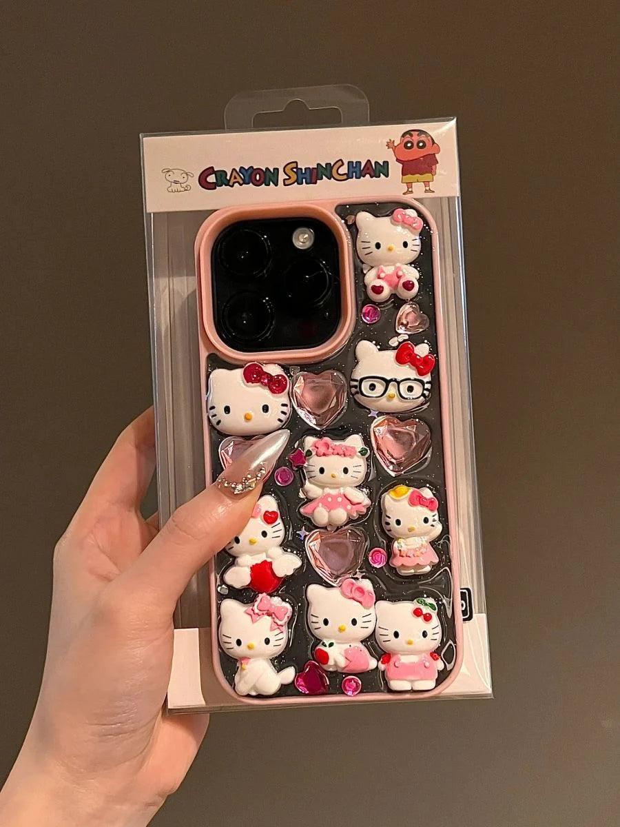 Hello Kitty Pink Heart Diamond Phone Case