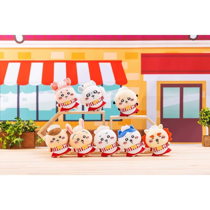 ✨ Chiikawa Café Crew Mini Charm ✨11cm Mini Plush Keychain – Adorable Anime Collectible