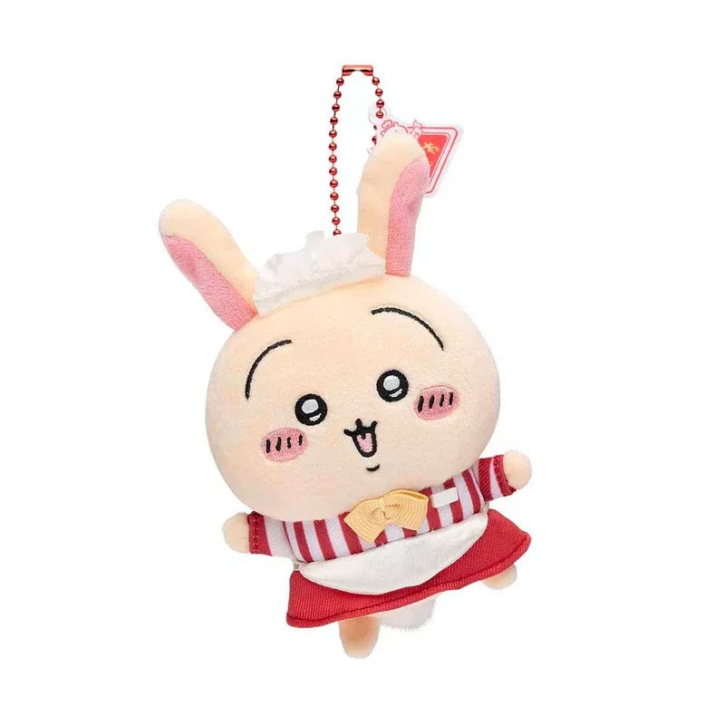 ✨ Chiikawa Café Crew Mini Charm ✨11cm Mini Plush Keychain – Adorable Anime Collectible