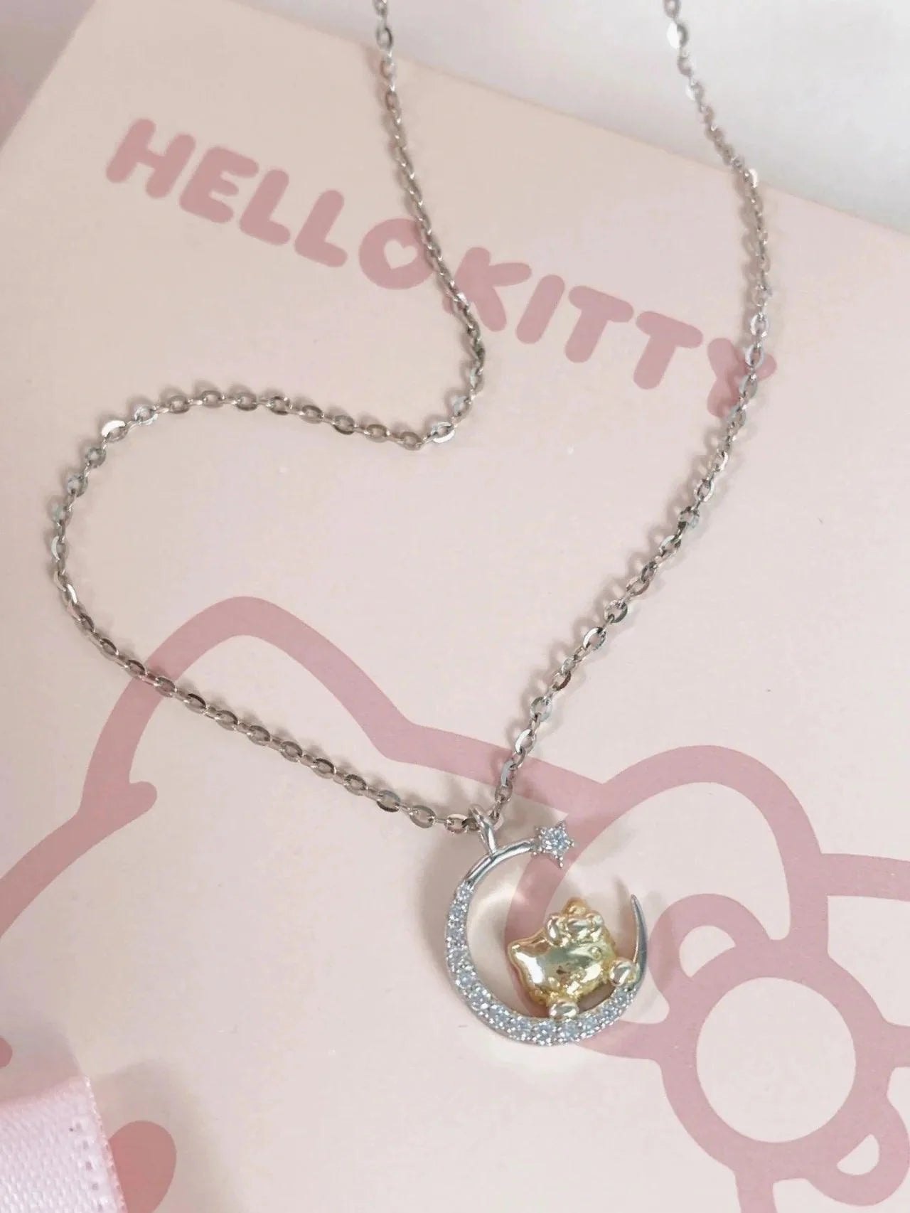 Hello Kitty Star and Moon Necklace