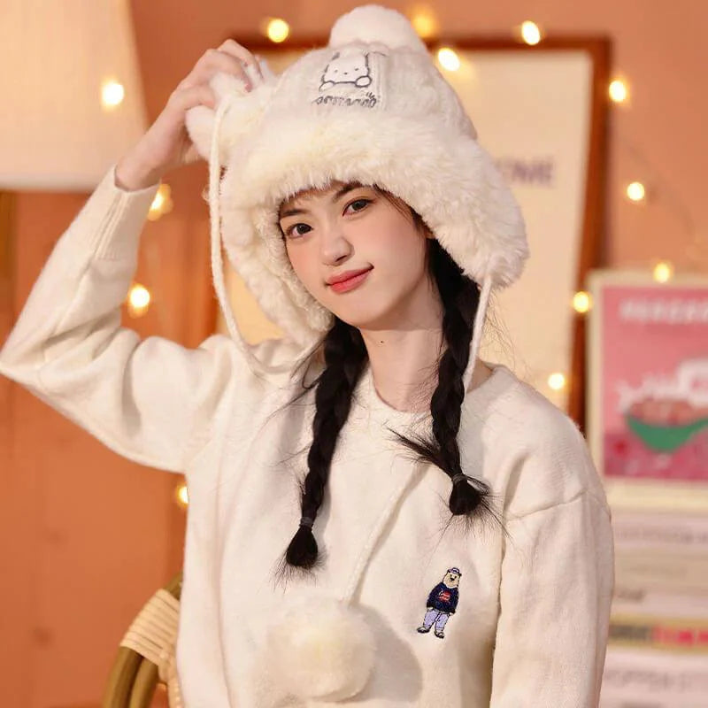 Sanrio Knitted Beanie with Pom Pom