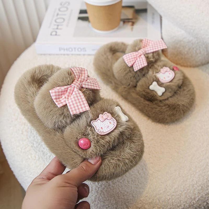 Hello Kitty Fluffy Kids' Slippers