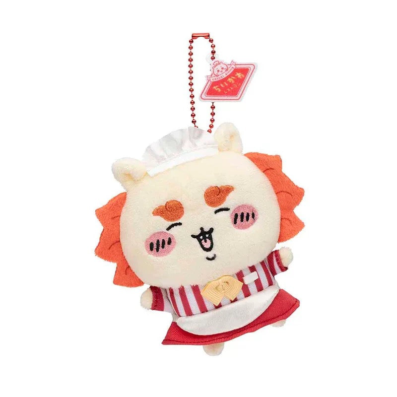 ✨ Chiikawa Café Crew Mini Charm ✨11cm Mini Plush Keychain – Adorable Anime Collectible