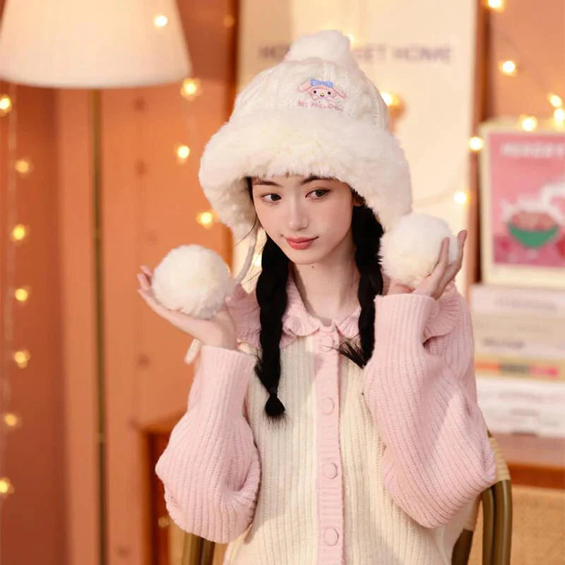 Sanrio Knitted Beanie with Pom Pom