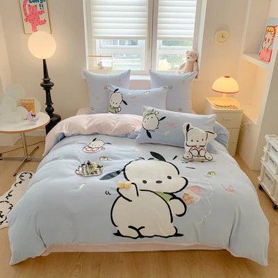 Sanrio Milk Fleece Soft Thickened Winter Warm Bedding Sheet