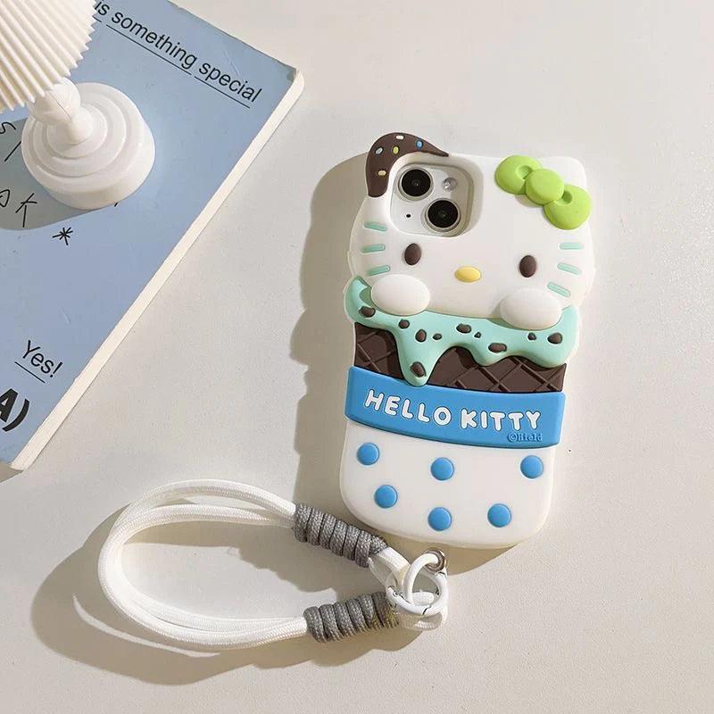 Hello Kitty Ice Cream Phone Case with Phone Charm