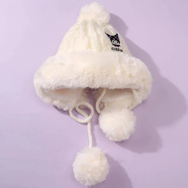 Sanrio Knitted Beanie with Pom Pom
