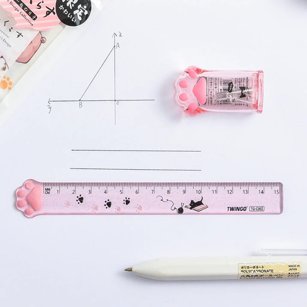 Glitter Cat Paw Ruler