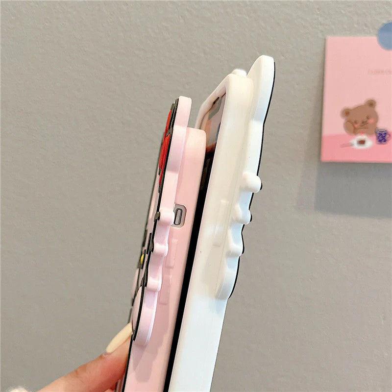 HelloKitty Phone Case with Mirror & Beads Charm