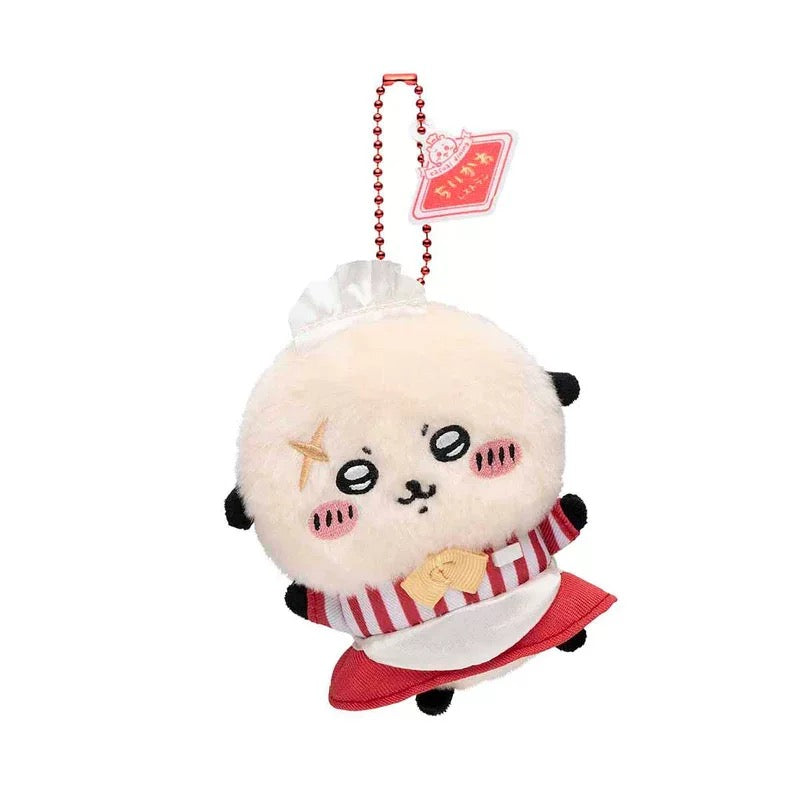 ✨ Chiikawa Café Crew Mini Charm ✨11cm Mini Plush Keychain – Adorable Anime Collectible