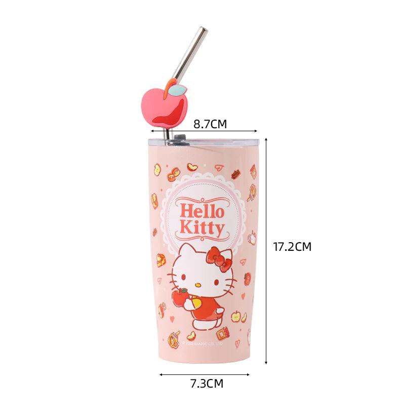 Sanrio Stainless Steel Tumblers  with Lid and Straw