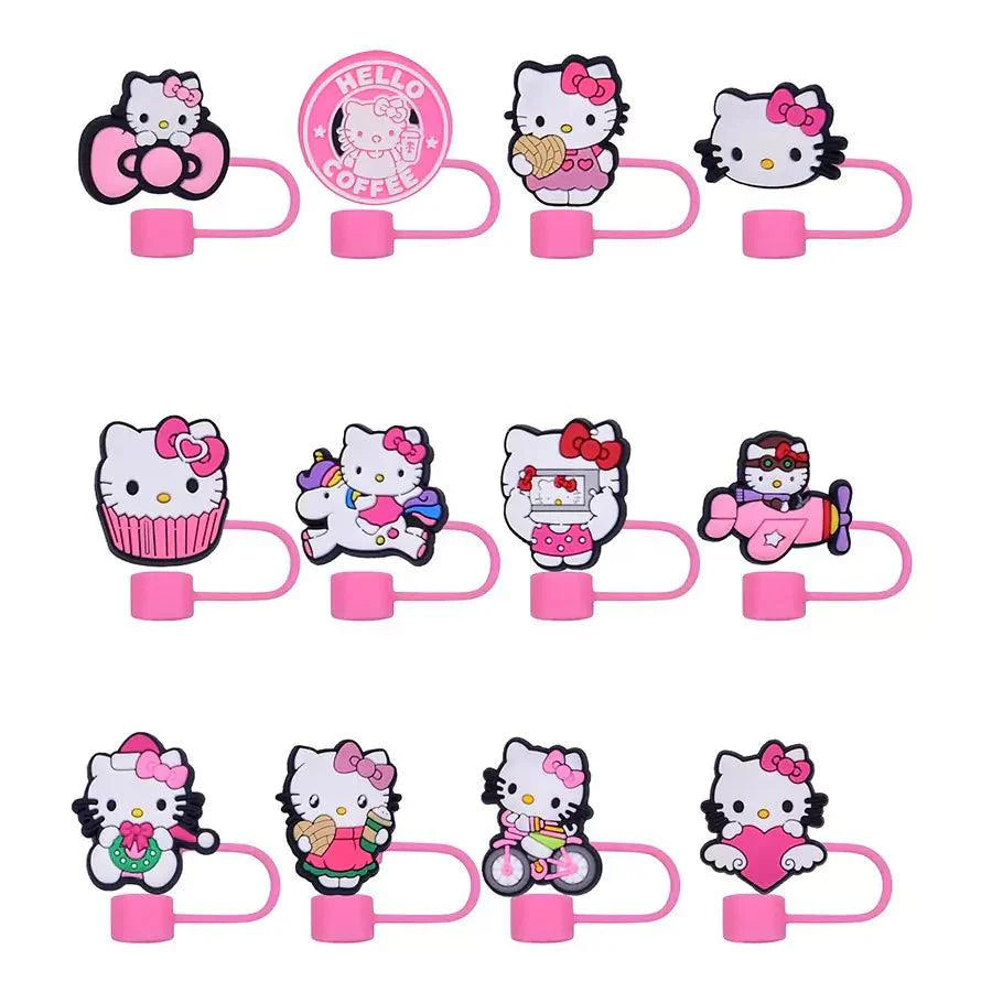 Hello Kitty Straw Toppers Set