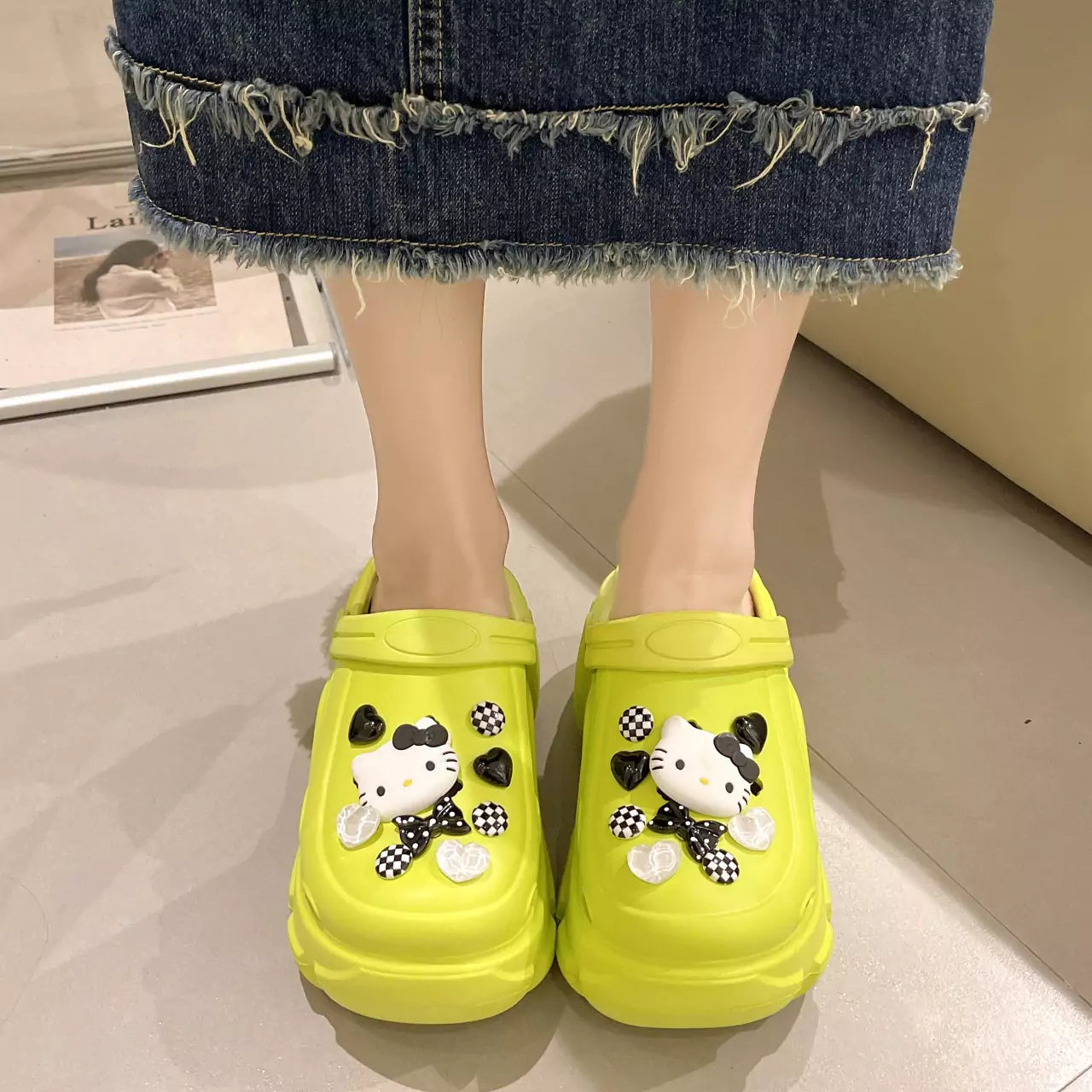 HelloKitty Clogs Platform Shoes