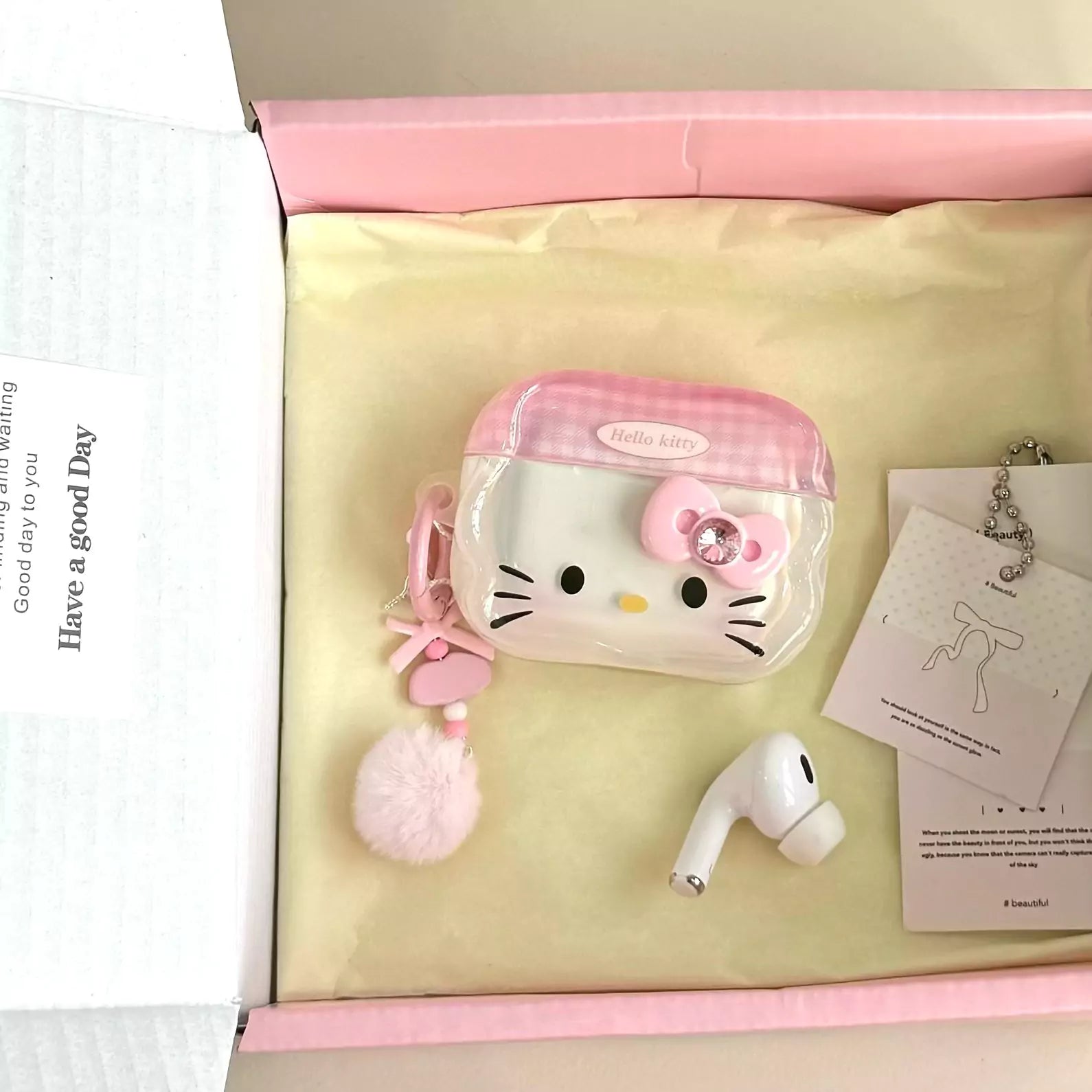 Hello Kitty My Melody Pink Jelly AirPod Case