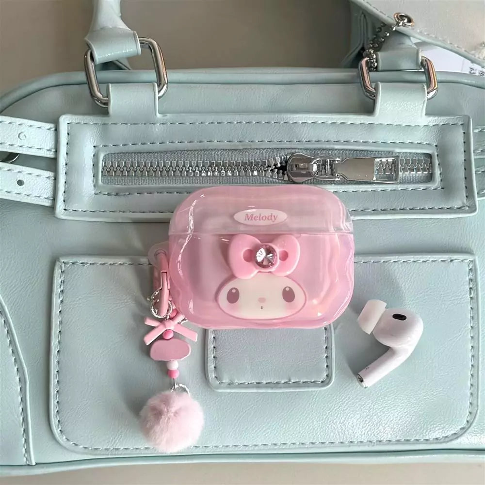 Hello Kitty My Melody Pink Jelly AirPod Case