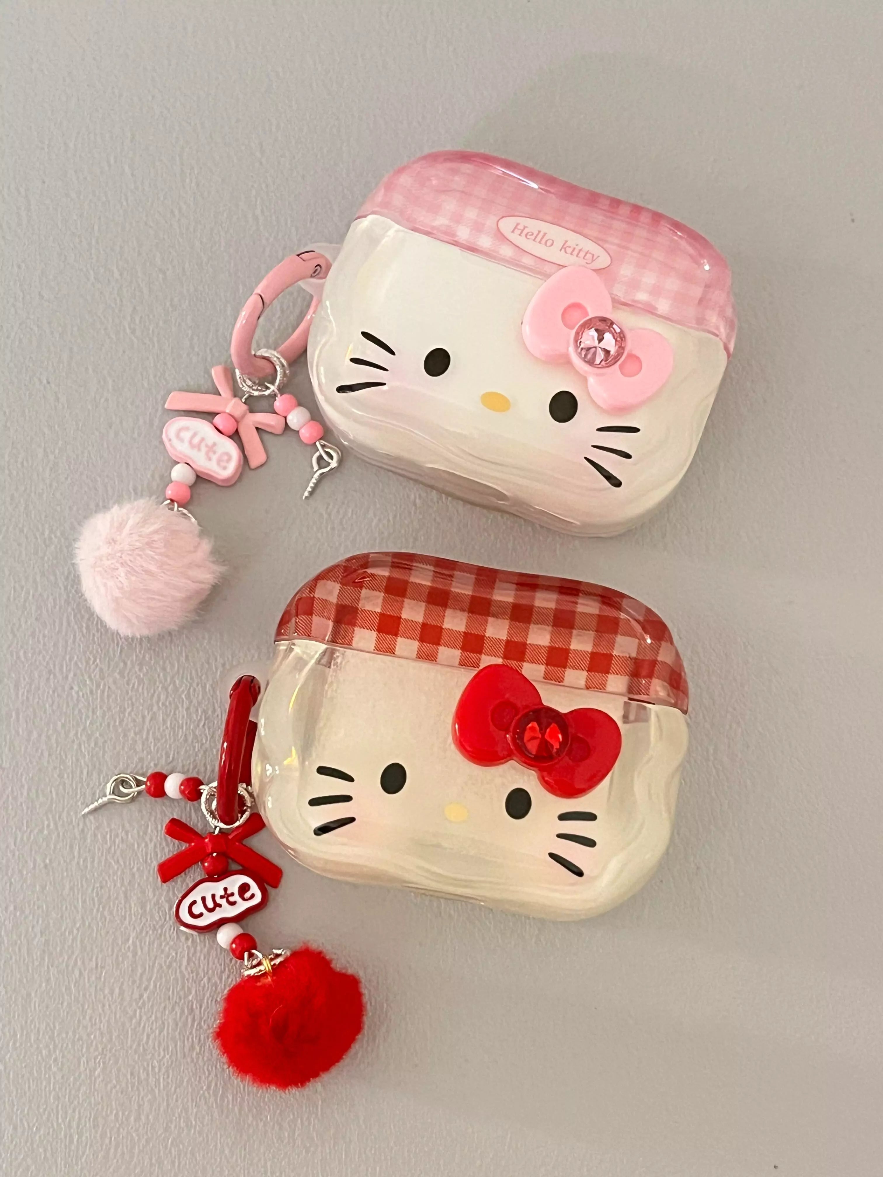 Hello Kitty My Melody Pink Jelly AirPod Case