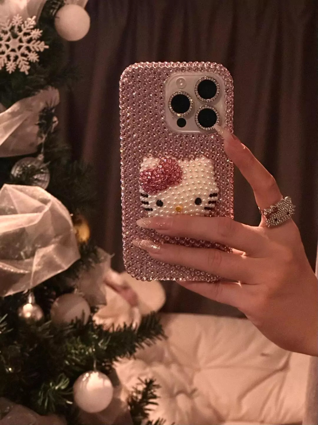 Hello Kitty Handmade Rhinestone Diamond Phone Case