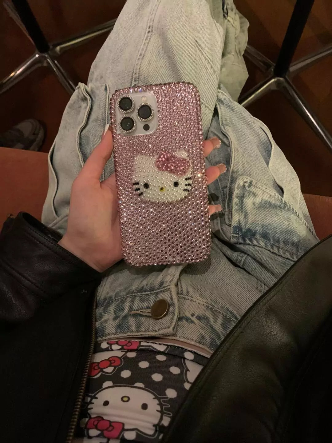 Hello Kitty Handmade Rhinestone Diamond Phone Case