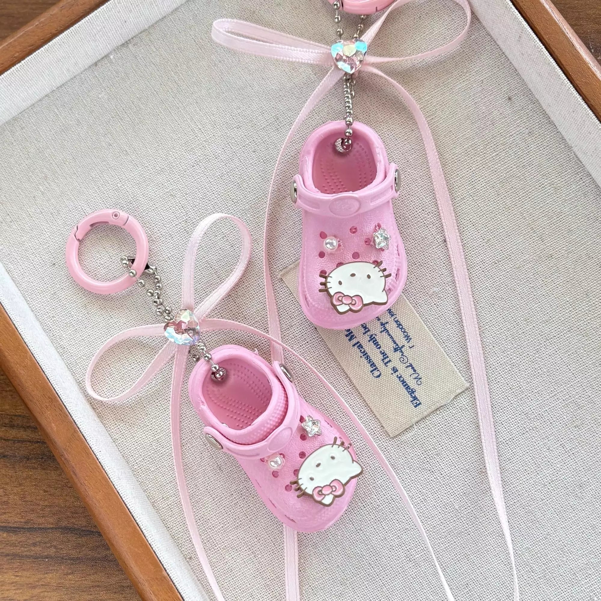 Hello Kitty Handmade Mini Crocs Bag Charms (2PCS)