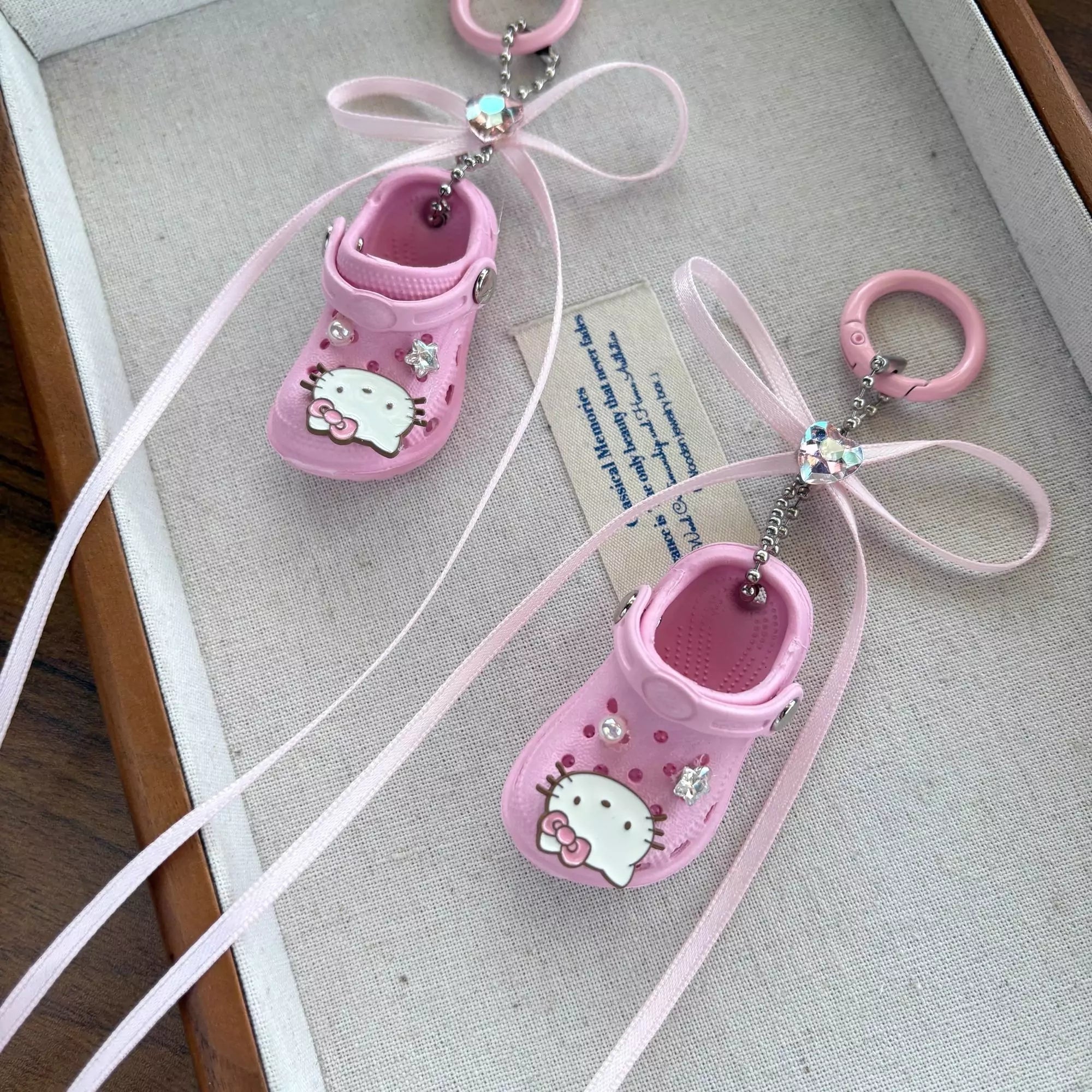 Hello Kitty Handmade Mini Crocs Bag Charms (2PCS)