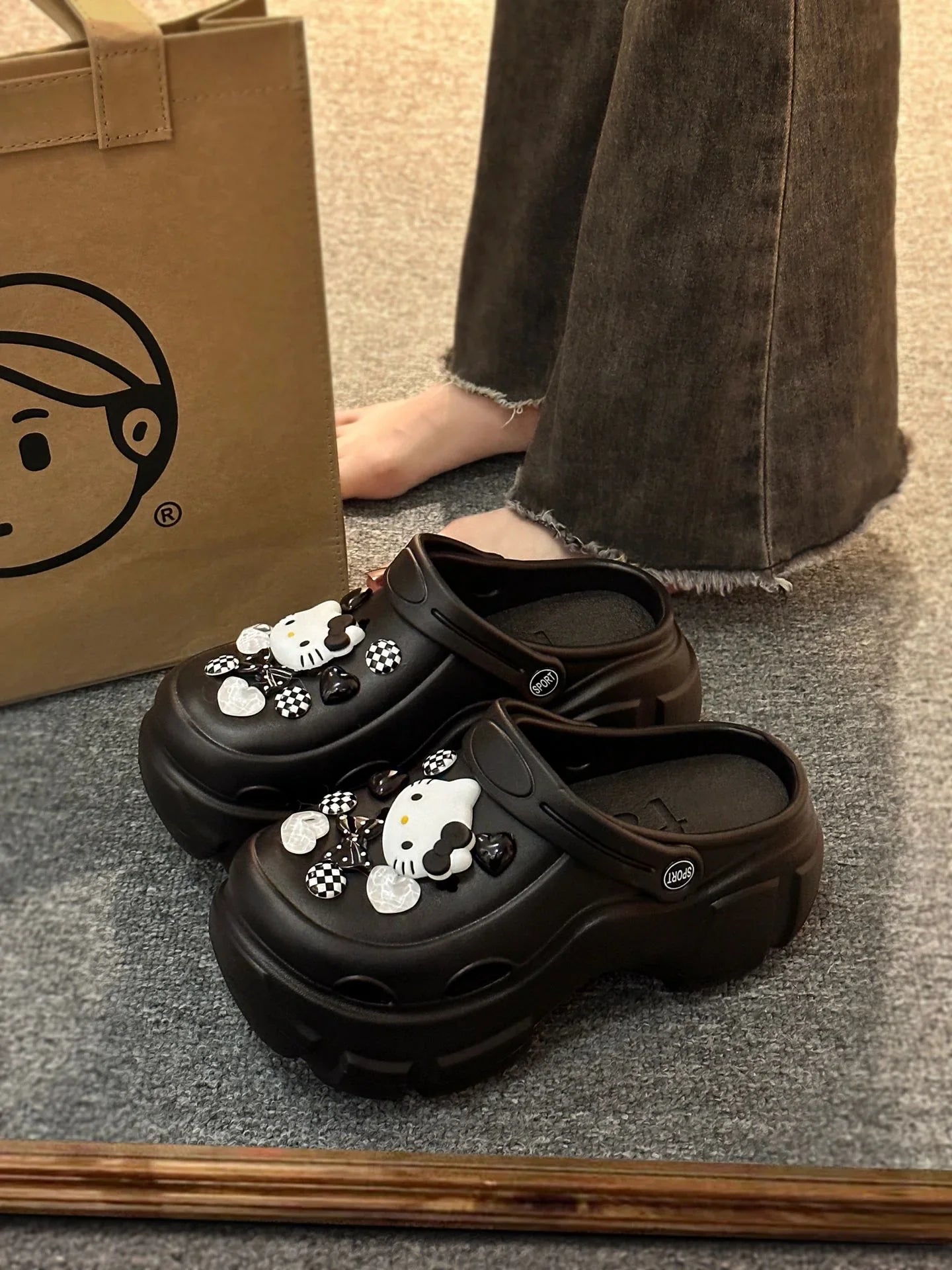 HelloKitty Clogs Platform Shoes