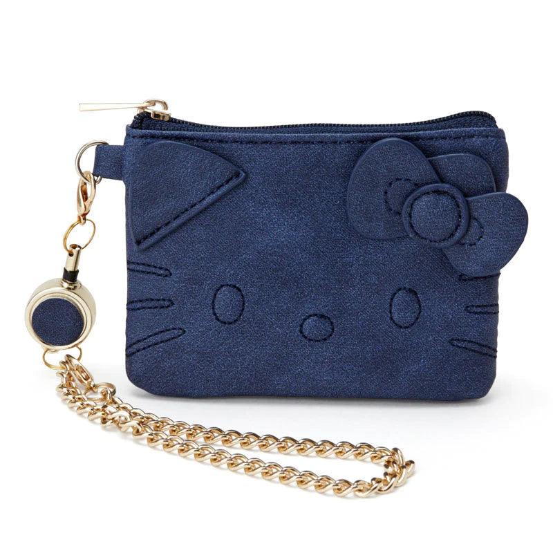 Hello Kitty Navy Blue Retractable Card Holder