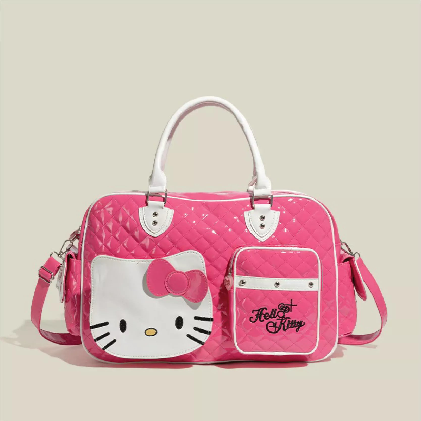 HelloKitty Cute PU Weekender Duffel Bag