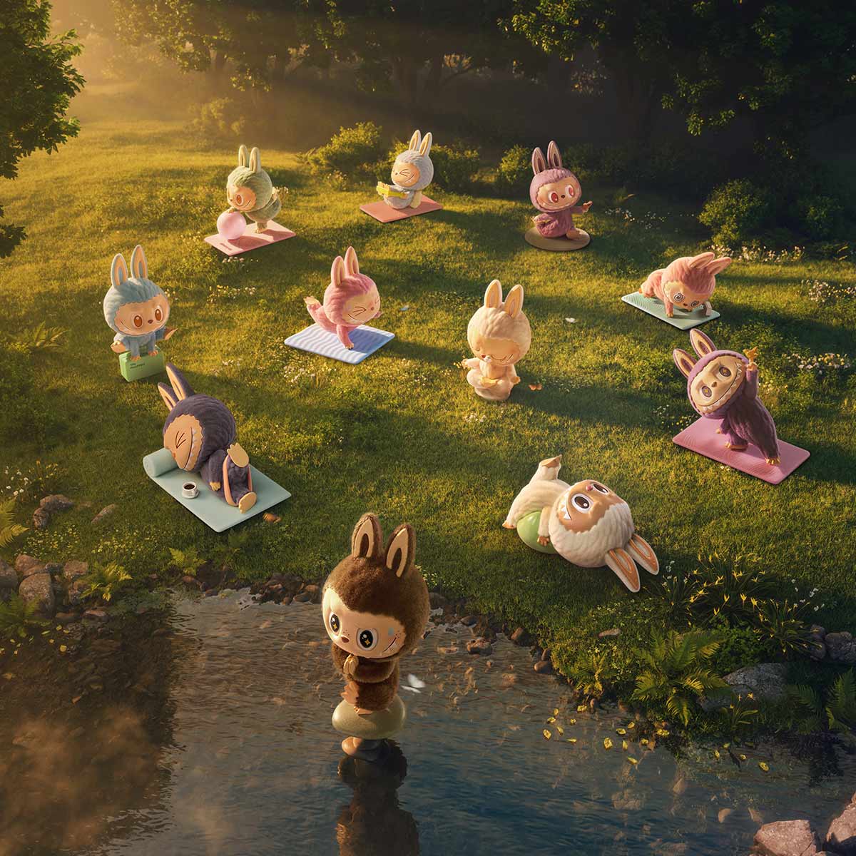THE MONSTERS Lazy Yoga Figures
