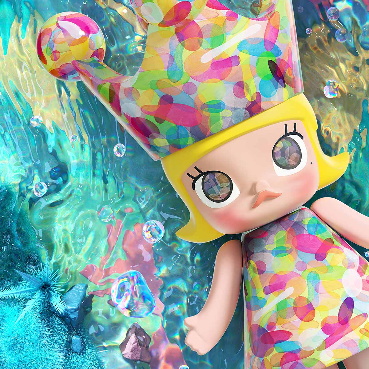 MEGA ROYAL MOLLY 400% Huang Yuxing-Bubbles - Blind Box Mall