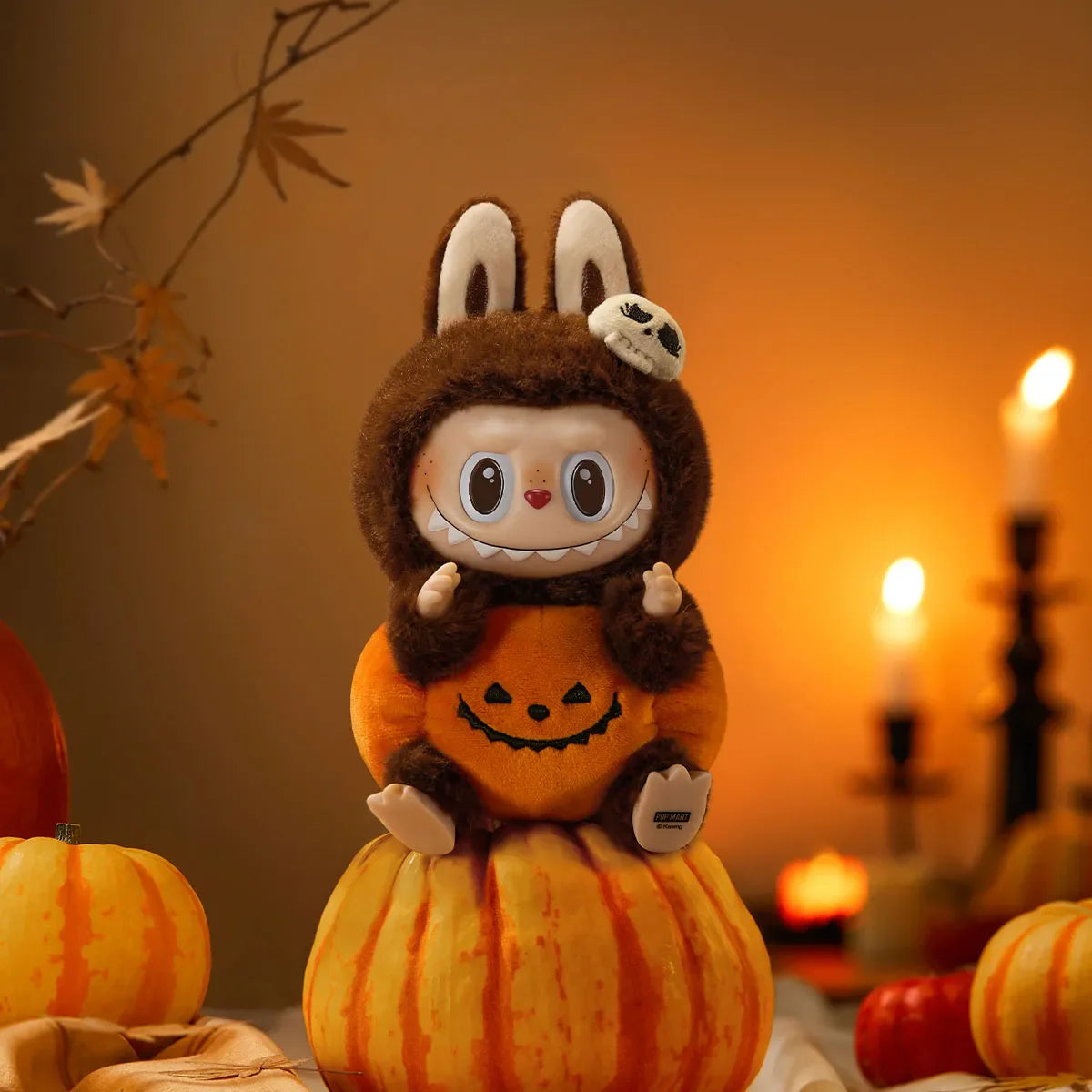 Labubu Happy Halloween Party Series-Sitting Pumpkin Vinyl Plush Pendant - Blind Box Mall