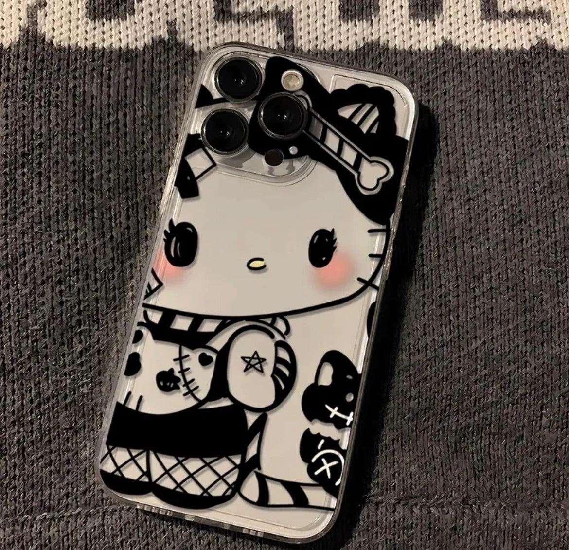 Hello Kitty / Kuromi Dark Angel Transparent Phone Case