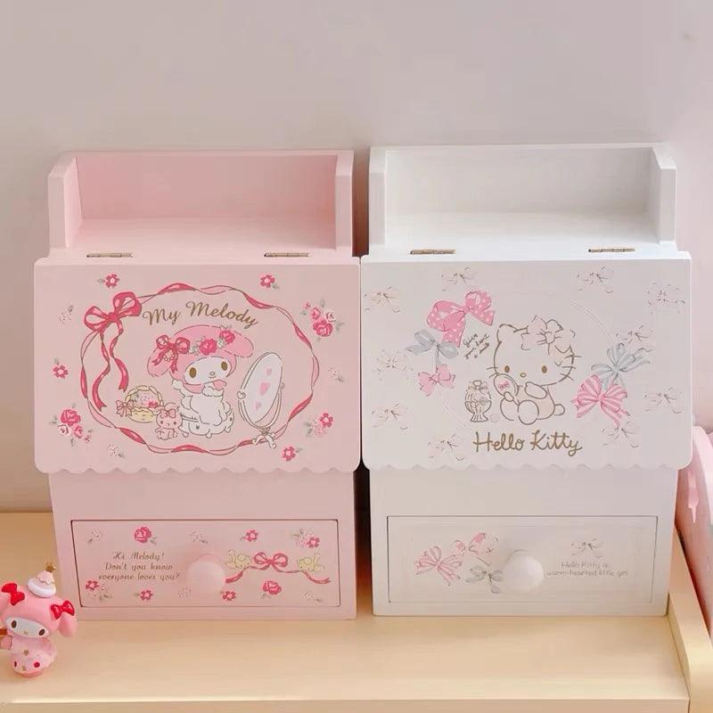 Sanrio Wooden Drawer With Mirror Inside