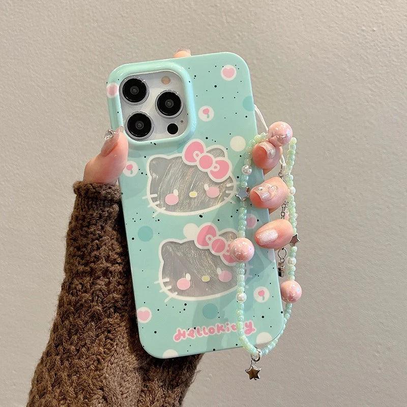 HelloKitty Mint Phone Case with Phone Charm