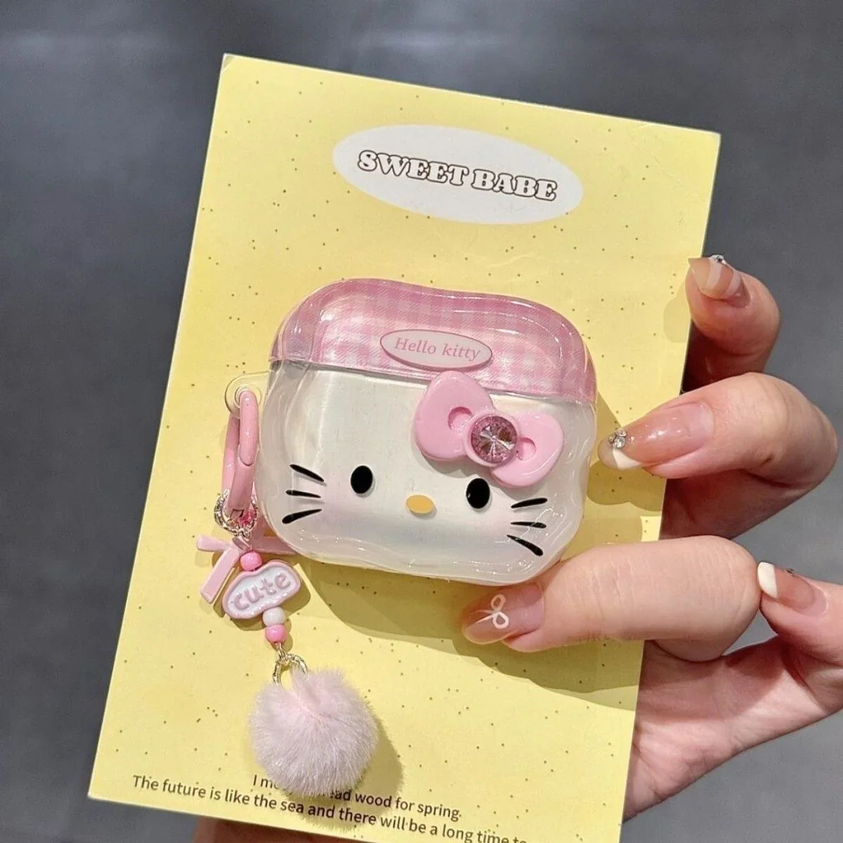 Hello Kitty My Melody Pink Jelly AirPod Case