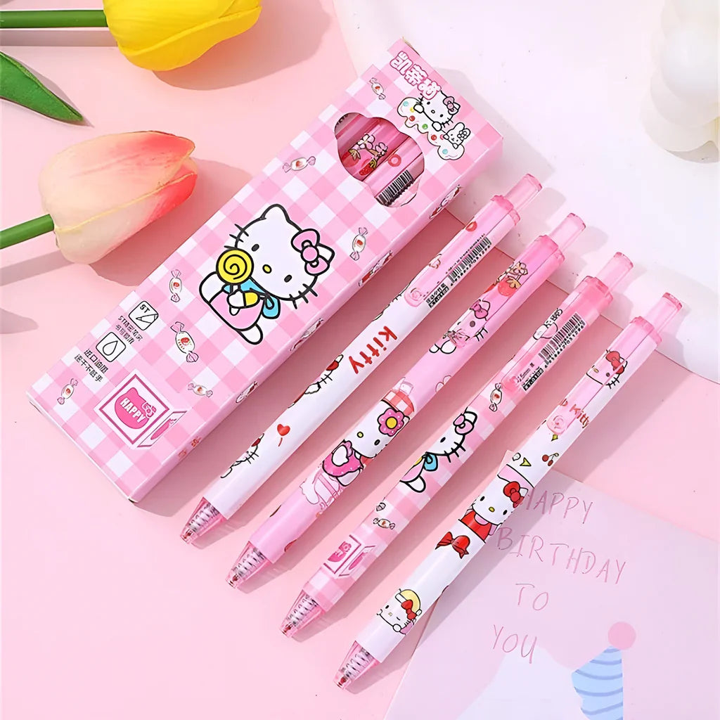 Sanrio Characters Black Gel Ink Pens Set