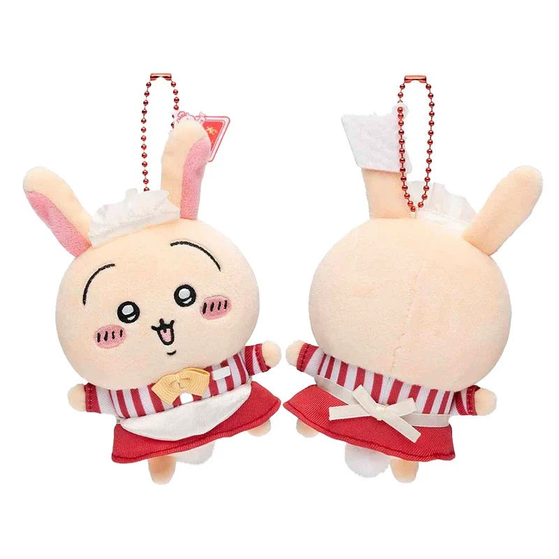 ✨ Chiikawa Café Crew Mini Charm ✨11cm Mini Plush Keychain – Adorable Anime Collectible