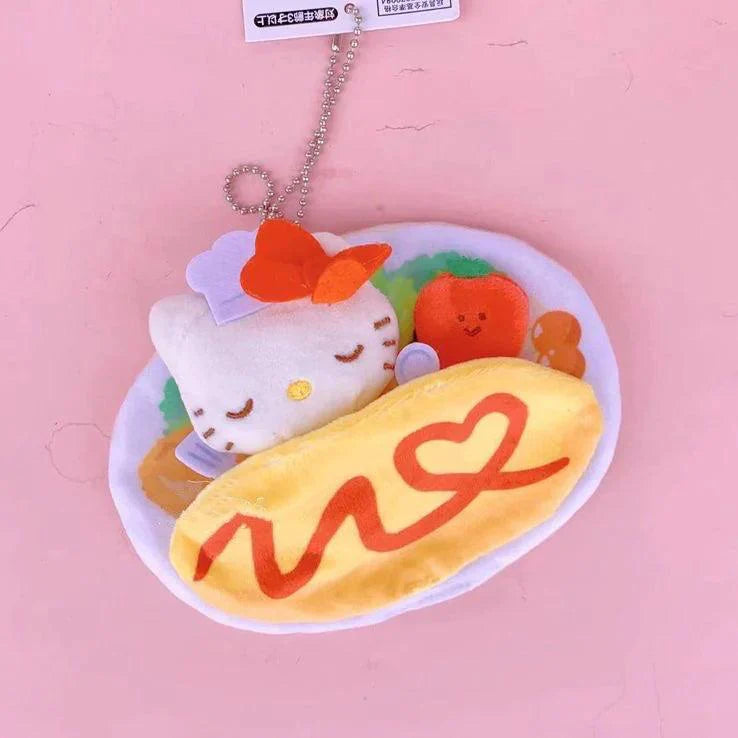 Sanrio Omelette Plushie Keychain
