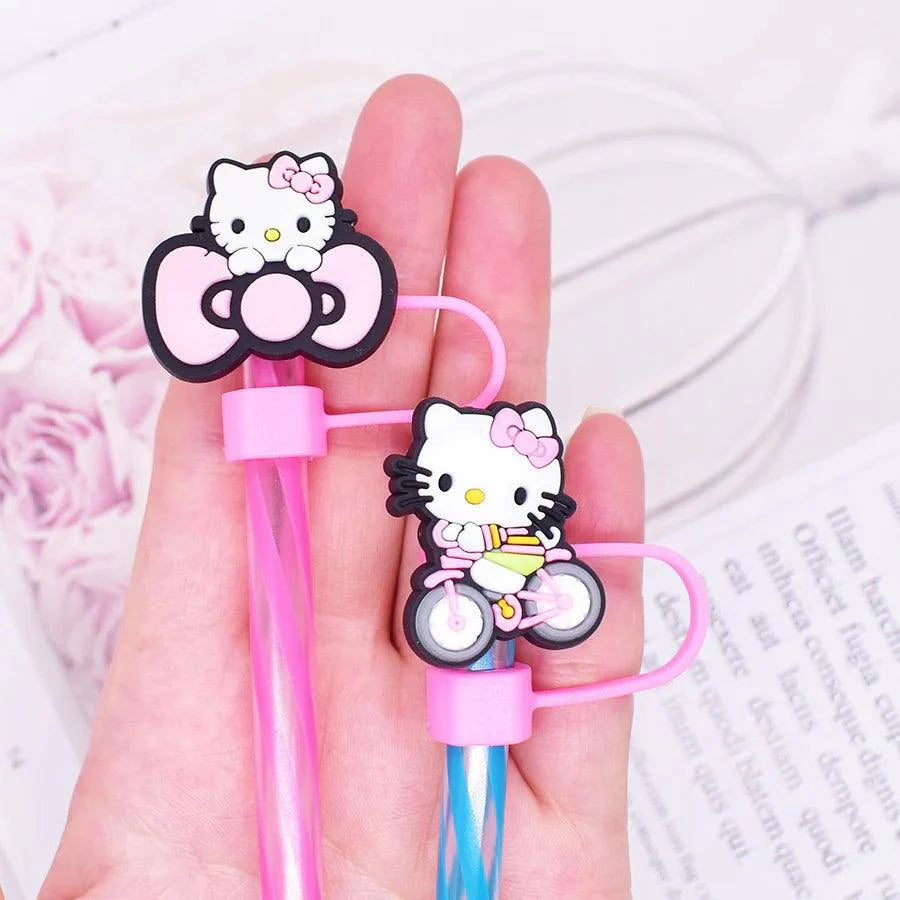 Hello Kitty Straw Toppers Set