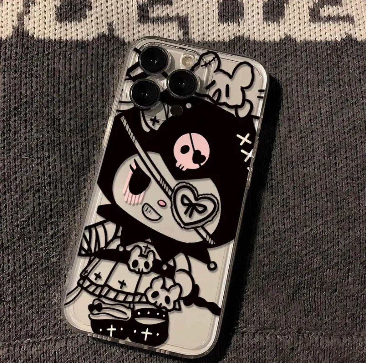 Hello Kitty / Kuromi Dark Angel Transparent Phone Case