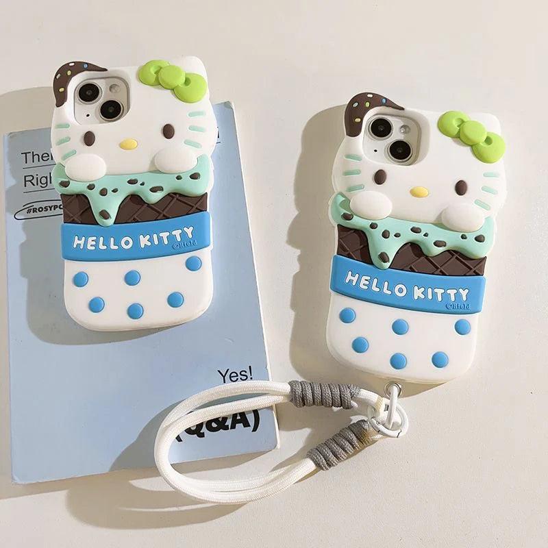 Hello Kitty Ice Cream Phone Case with Phone Charm
