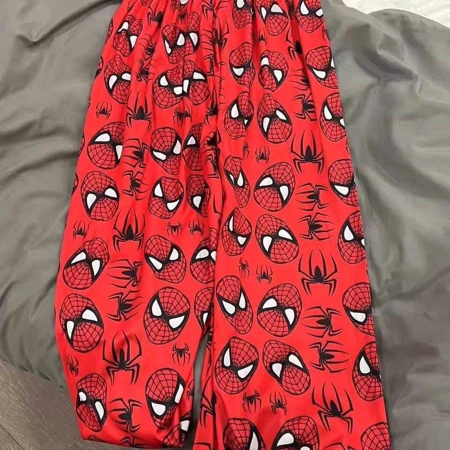 HelloKitty&Spiderman Fluffy Fleece Warm Pajamas Pants